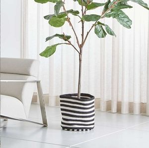 Crate & Barrel Mohave Stripe Inside/Outside basket